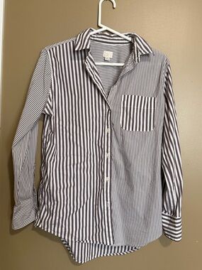 a new day Striped Button-Down Shirt